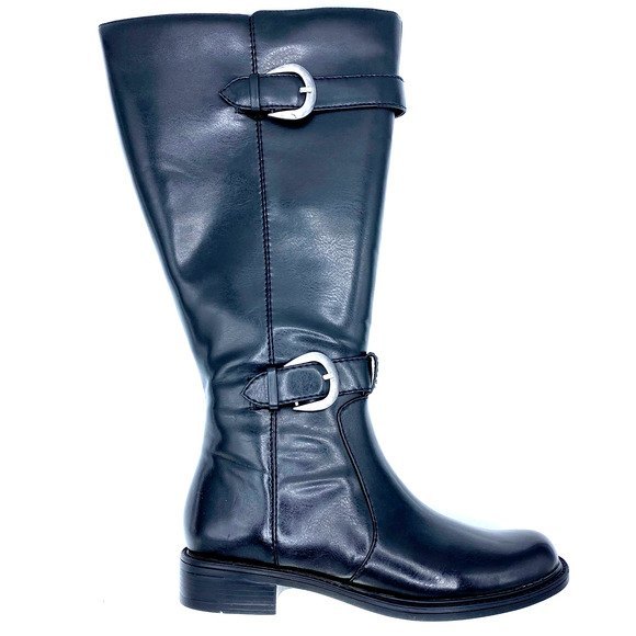 David Tate Mustang Wide Shaft Tall Black Boots 7 - Picture 10 of 11